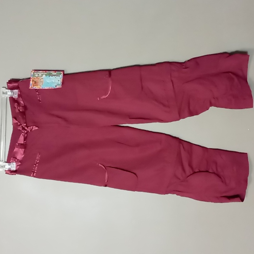 Mudd Red Plum Cargo Pants w Leg Pockets and Removable Leg Pants M (10-12) NWT